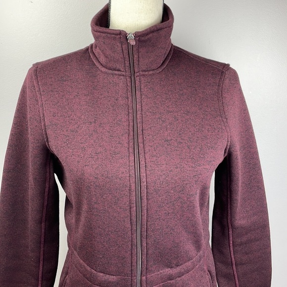 G.H. Bass & Co Tunic Jacket SZ S Maroon/Black Warm Drawstrings Inside For Fit - Picture 2 of 12